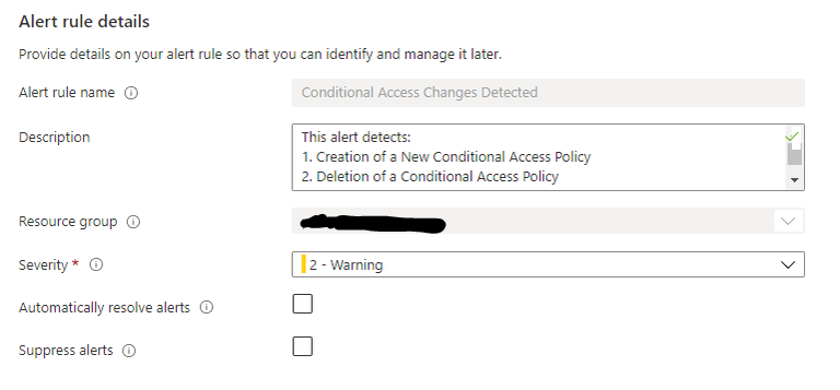 Microsoft Azure Create Alert For Conditional Access Policy Changes 