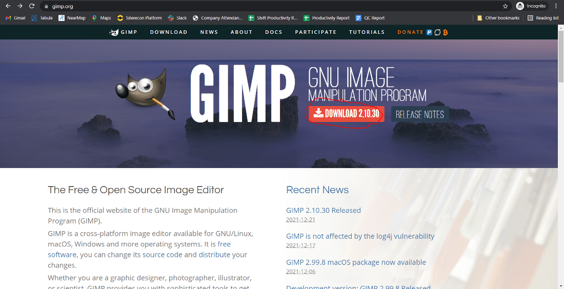 download gimp for windows 10