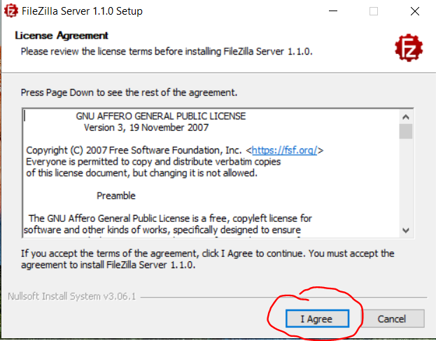 License-Agreement-of-FileZilla