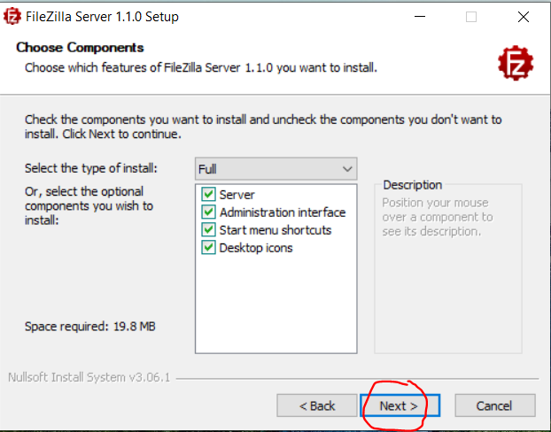 Choose-Components-of-FileZilla