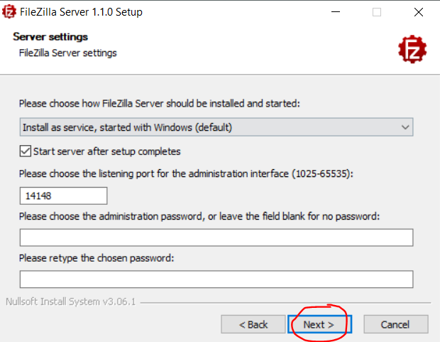 Server-Setting-for-FileZilla