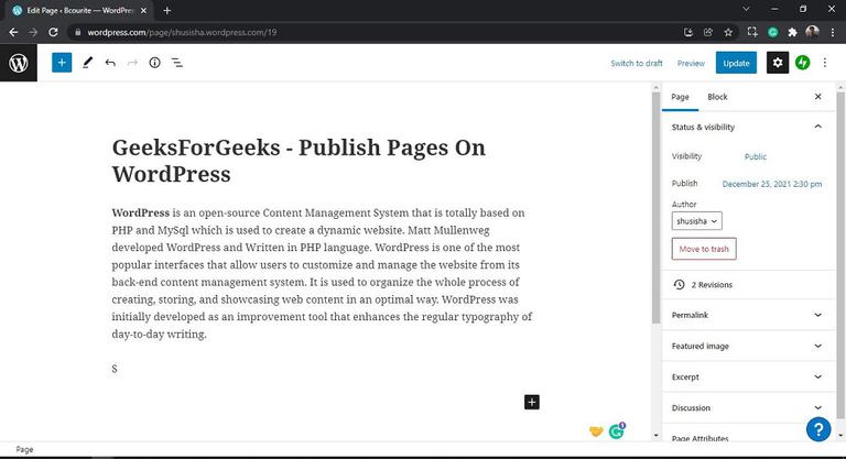WordPress Delete Links - GeeksforGeeks