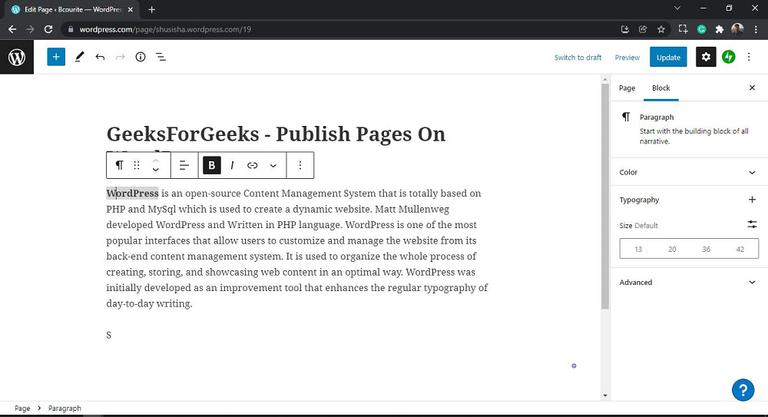 WordPress Delete Links - GeeksforGeeks