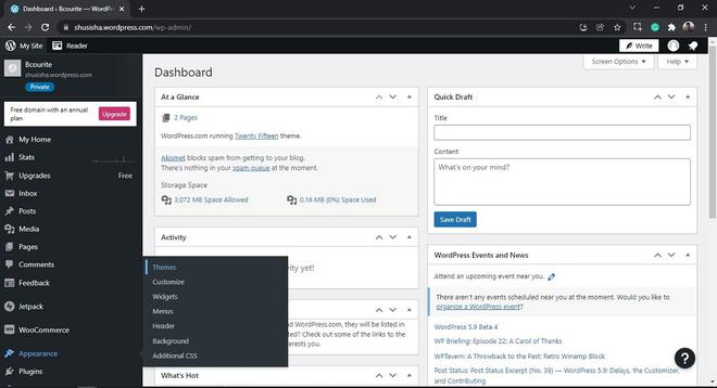 WordPress Theme Management - GeeksforGeeks