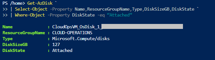 Microsoft Azure - Azure Managed Disk State Details using PowerShell ...