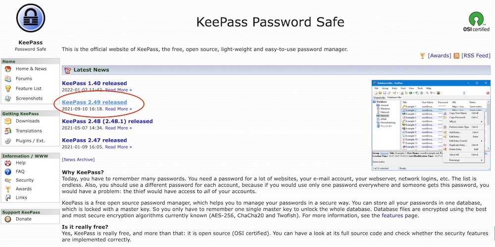 keepass windows login