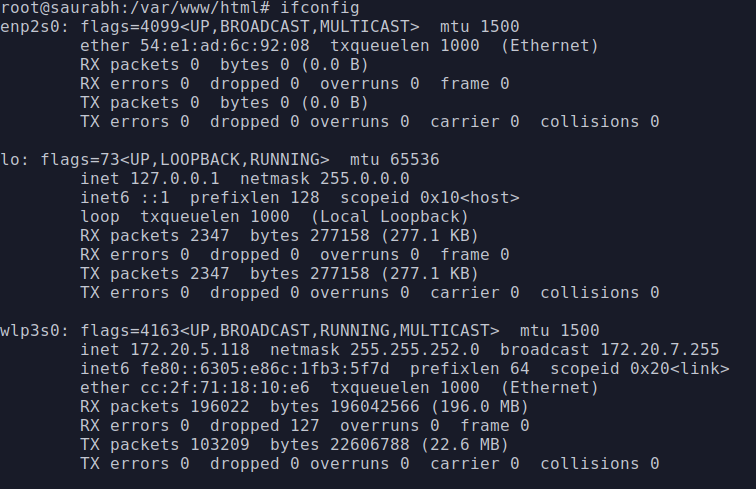 Run-the-command-ifconfig 