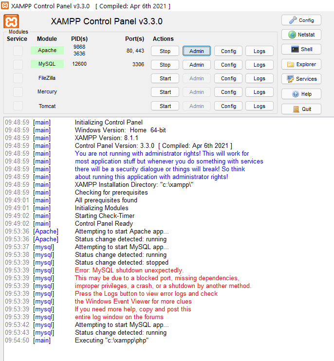 Open-XAMPP