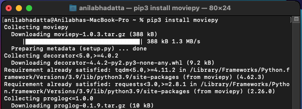 Installing-Py-moviepy-package-on-macOS