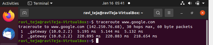 Traceroute in Linux