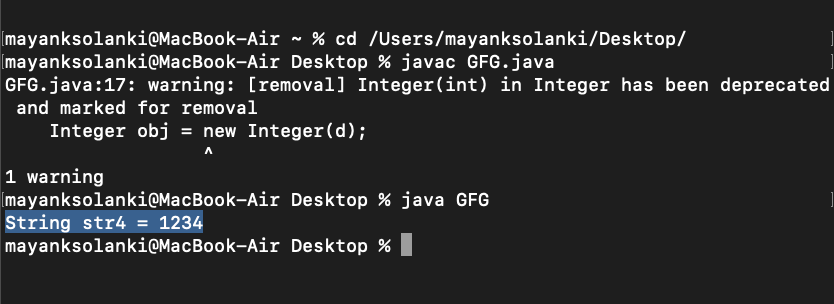 Different Ways For Integer to String Conversions in Java - GeeksforGeeks