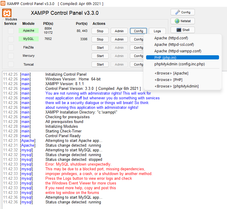 Open-XAMPP 