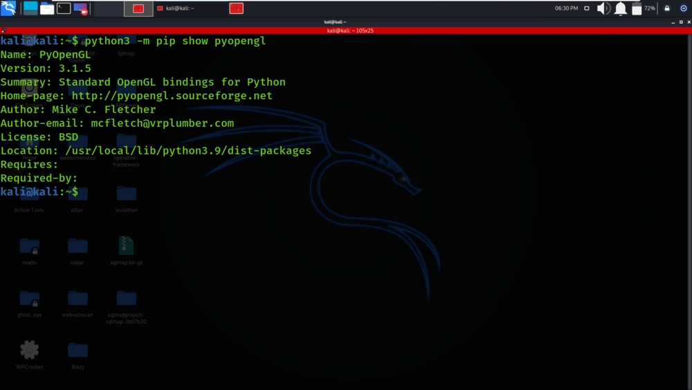 Verifying-PyOpenGL-package-installation 