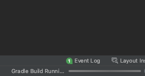 The gradle build running