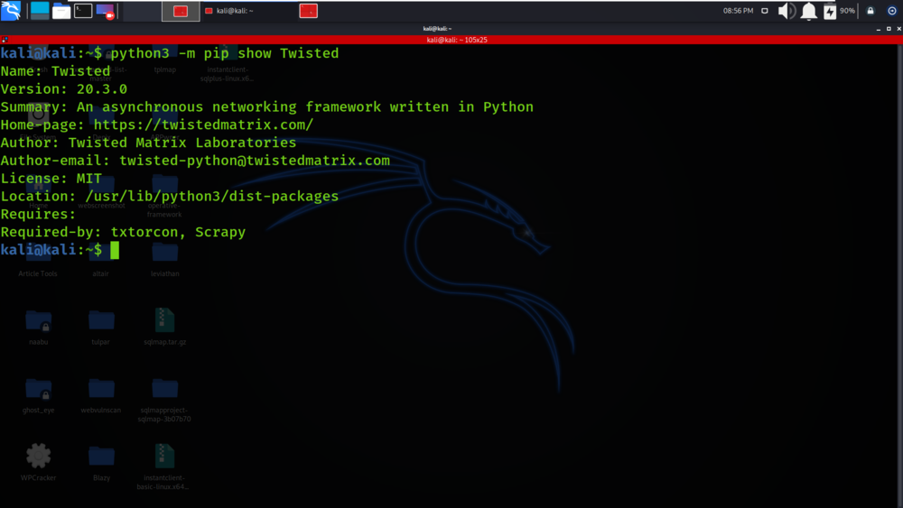 Verifying-Python-Twisted-package-installation 