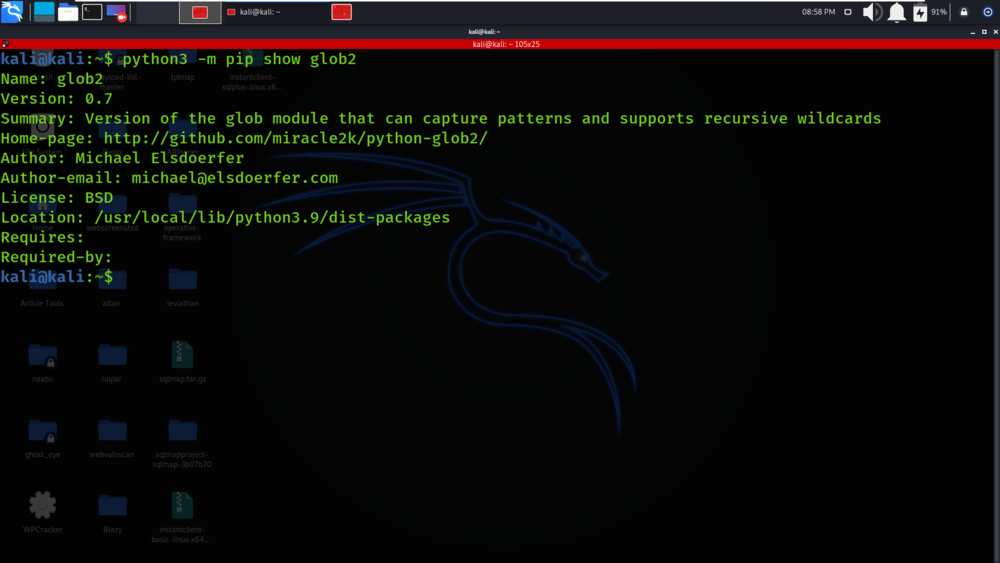 Verifying-Python-Glob-package-installation