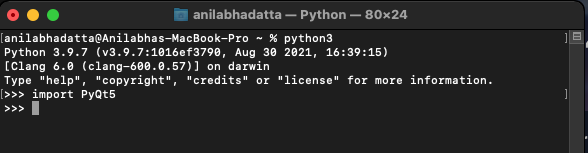 python 2.7 install pyqt5