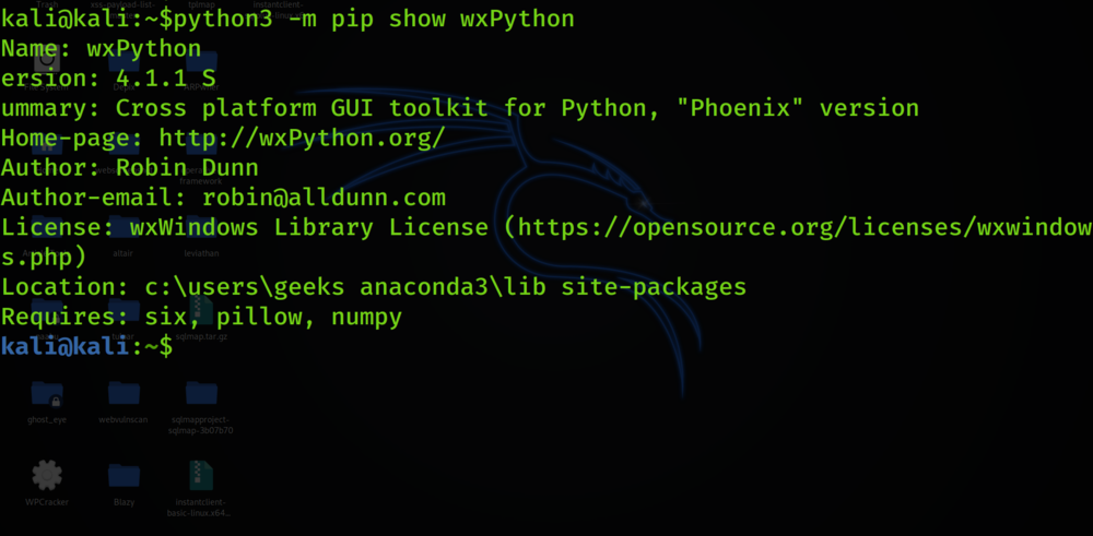 Verifying-wxPython-package-installation