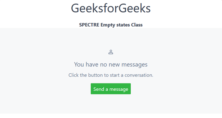 Spectre Empty states - GeeksforGeeks