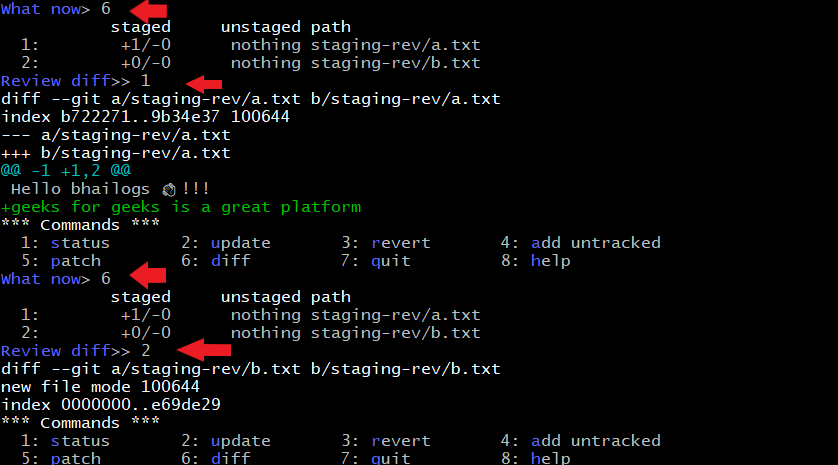 Git diff - GeeksforGeeks