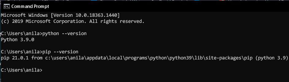 Checking-python-and-pip-version