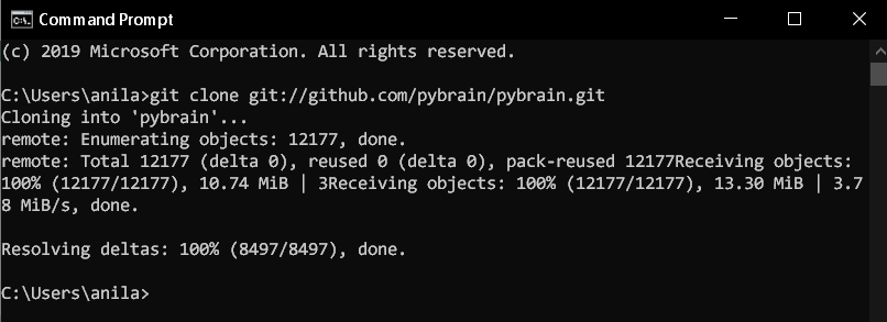 Download-pybrain-using-git