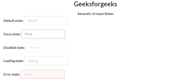 Semantic-UI Input States