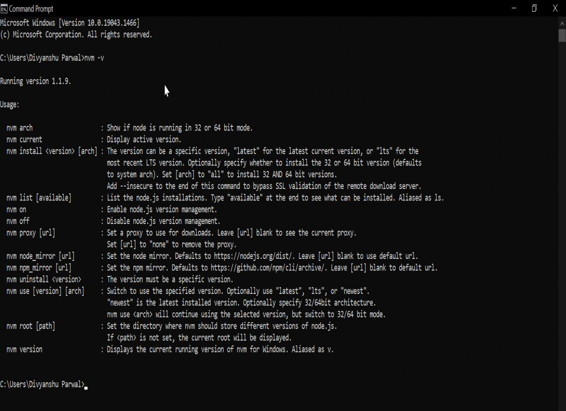How To Install And Use Nvm On Windows? - Geeksforgeeks