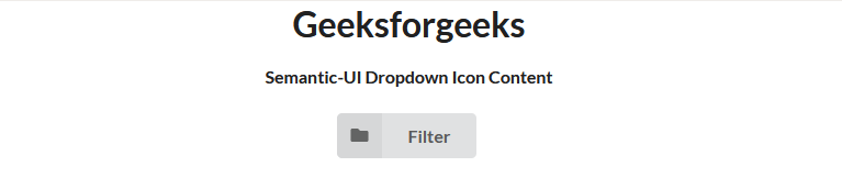 Semantic-UI Dropdown Icon Content