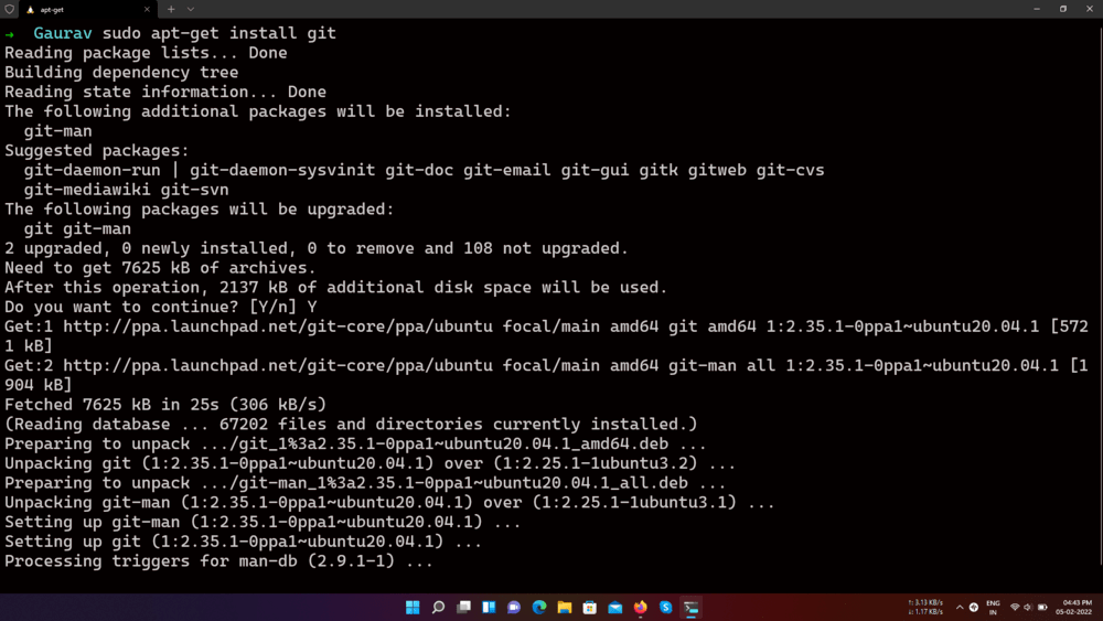 Installing-Git-package