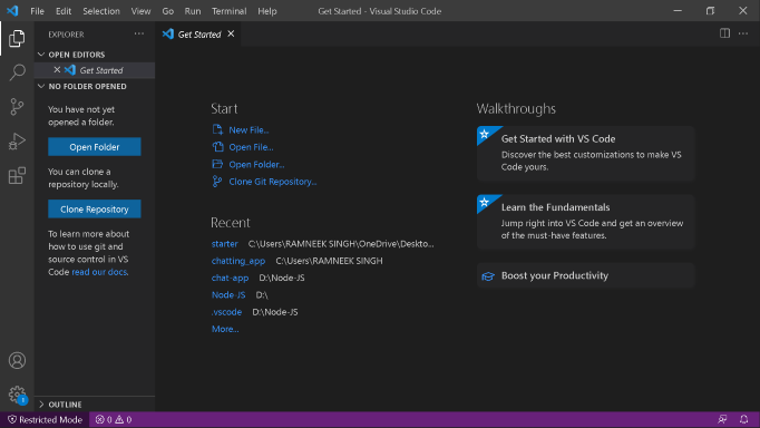 Open-visual-studio-code