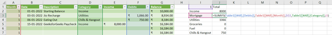 SUMIFS()-for-expenses-categories