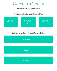 Bulma Responsiveness Vertical by default