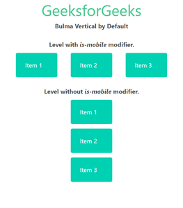 Bulma Responsiveness Vertical by default