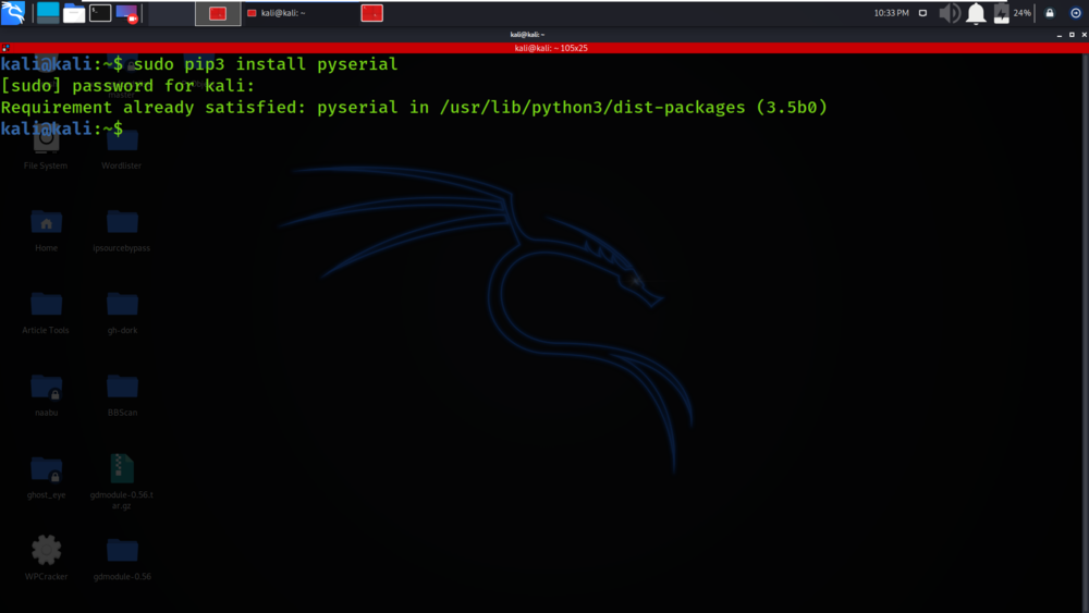 Installing-PySerial-package