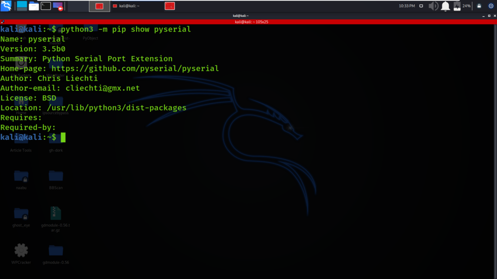 Verifying-PySerial-package-installation 