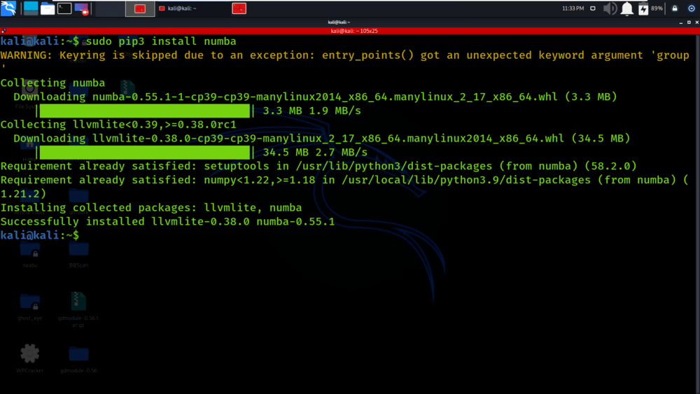 Python install requirements