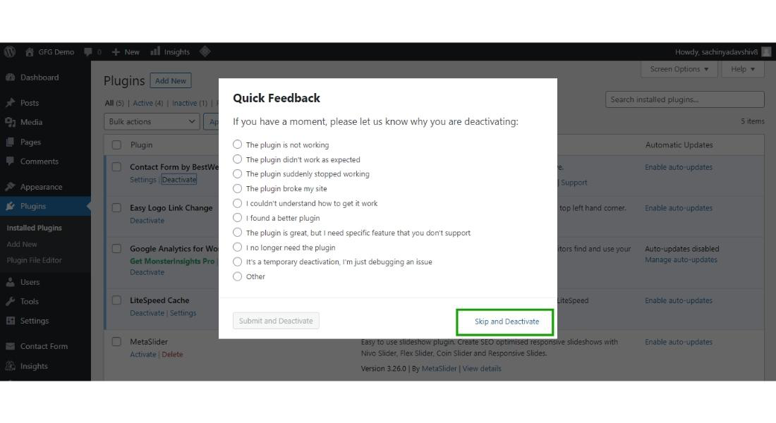 WordPress Plugin Setting