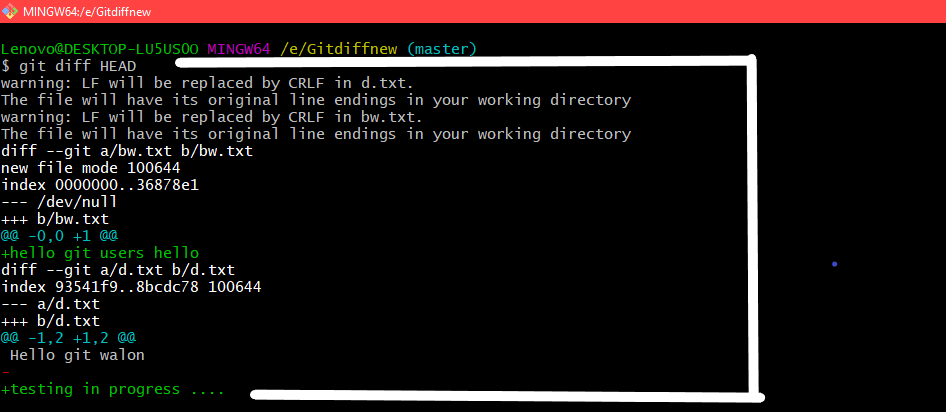 Git diff - GeeksforGeeks