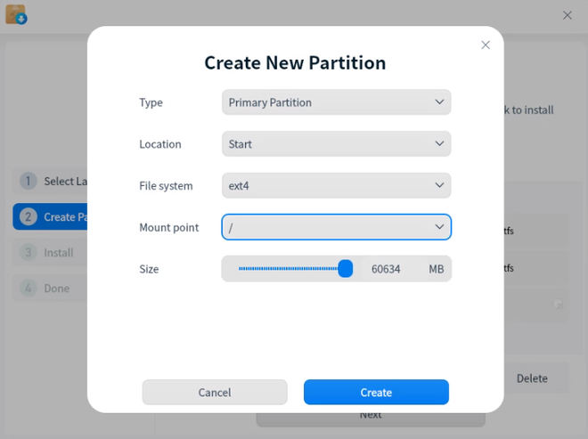 Creating-new-partition