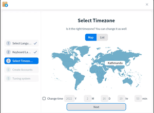 Selecting-time-zone