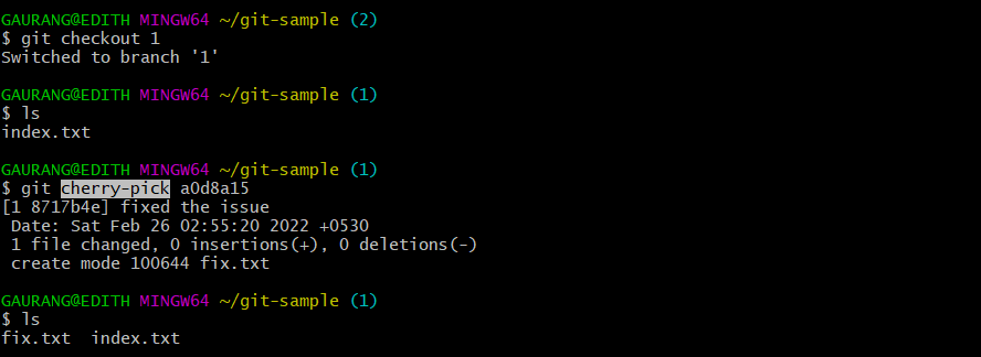 Git - Cherry Pick - Geeksforgeeks