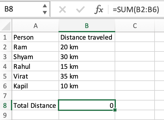 When-using-the-SUM()-function-with-text-elements-we-get-Zero-as-output