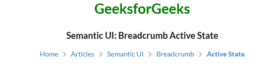 Semantic-UI Breadcrumb Active State