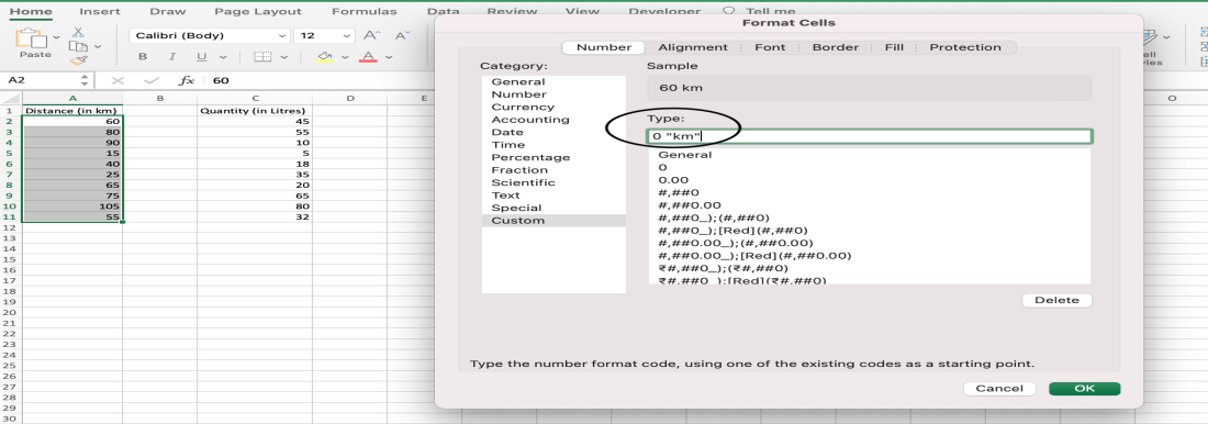 custom-format-to-show-units-without-changing-number-to-text-in-excel-geeksforgeeks