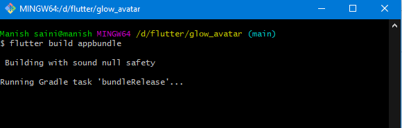 (Running flutter build defaults to a release build.)