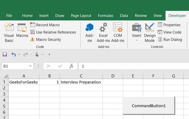 Variables And Data Types In Vba Excel Geeksforgeeks