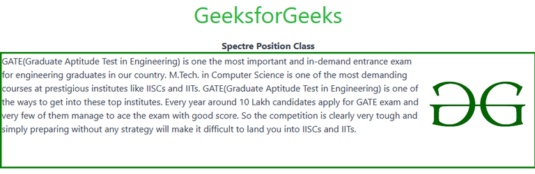 Spectre Position - GeeksforGeeks