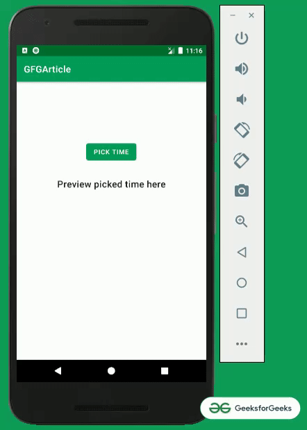 Time Picker in Android