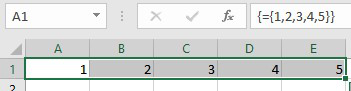 Horizontal-or-Row-Array-constant